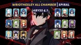 [Genshin Impact] | Wriothesley Multi Variant - Spiral Abyss 4.1 | All Chamber - Floor 12
