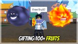 Buying 100+ Fruits and GIFTING Them to NOOBS on King Legacy...