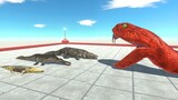 Crocodile Trio Against Giants - Animal Revolt Battle Simulator