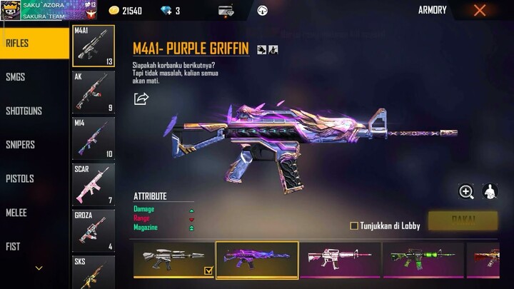 CONFIG SENJATA FREE FIRE TERBARU