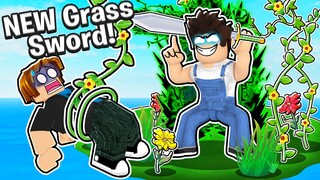 THE NEW GRASS SWORD SHOWCASE! *Insanely Strong* Roblox Blox Fruits