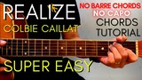 Colbie Caillat - REALIZE Chords (EASY GUITAR TUTORIAL) for Acoustic Cover