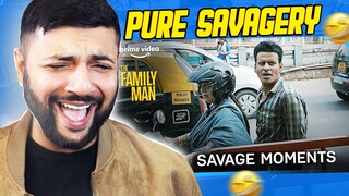 THE FAMILY MAN SAVAGE MOMENTS | Srikant Tiwari REACTION