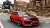 Honda Civic Type R FK8 Canyon Drive | Forza Horizon 5 | Steering Wheel Gameplay