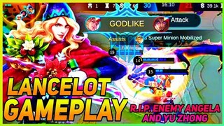 R.I.P. ENEMY ANGELA AND YU ZHONG, CHRISTMAS Carnival Lancelot Gameplay - MLBB