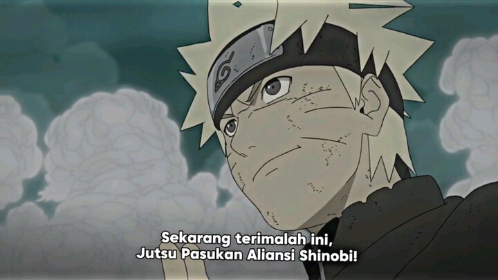 Seluruh pasukan Aliansi Shinobi sampai di garis depan medan perang. | Jutsu Pasukan Aliansi Shinobi