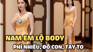 Nam Em để lộ body phì nhiêu, đô con, bắp tay to lạ thường giữa dàn mỹ nhân Miss World