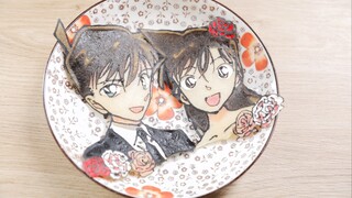 [Làm bánh] Bánh cưới của Shinichi và Ran, trăm năm hạnh phúc