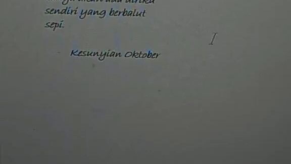 Hai Oktober, masih sendiri:)