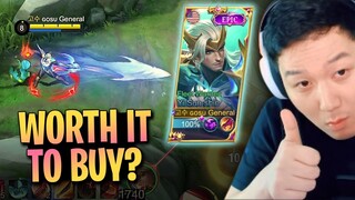 Worth it to buy? Fleet Warden Yi Sun-shin skin gameplay | Mobile Legends