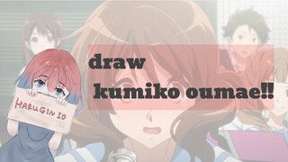 Draw Kumiko Oumae!! (Part 1)//speed paint]//Anime Hibike Euphonium 3!!