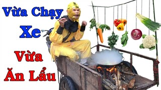 Ngộ Không TV - Thử Thách Ăn Lẩu Bay Lắc Trên Xe Kéo Cái Kết Ướt Như Chuột Vì Nghịch Dại