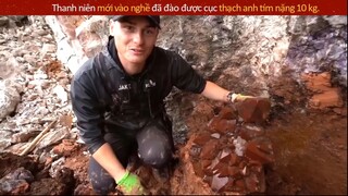 Thanh niên kiếm 400 củ một tháng từ việc đào mỏ kim cương đá quý -- Review Con N