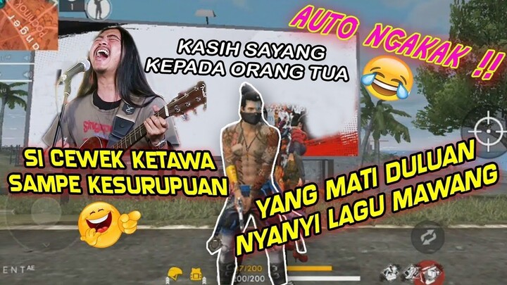 (2) NGAKAK !! NYANYI LAGU MAWANG !! SI CEWEK KETAWA SAMPE KESURUPAN