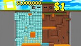 ถ้าเกิด!! บ้านใต้ดินยาว $1 เหรียญ VS บ้านใต้ดินยาว 1,000,000 เหรียญ - Minecraft คนรวยคนจน