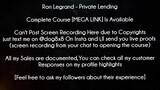 Ron Legrand Course Private Lending download