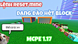 LỆNH RESET MINE DẠNG ĐÀO HẾT BLOCK TRONG MCPE  | MẠNH CÒI🔥