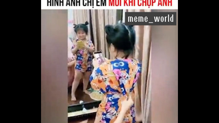 Chị em mỗi khi chụp ảnh kiểu