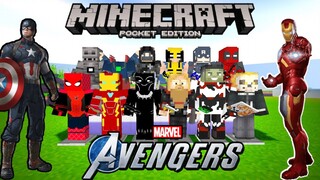 แจก+รีวิวแอดออนMarvelซุปเปอร์ฮีโร่เหมือนในหนังมาก!!มีชุดเยอะมาก!!Minecraft pe1.16.201