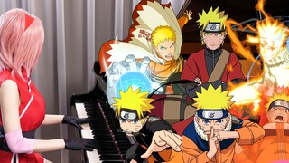có thật. Naruto lớn xiên! Một bài hát chủ đề buồn và máu nóng dài 22 phút thực hiện cách ninja! ✨300.000 người theo dõi dự án đặc biệt✨ Ru's Piano