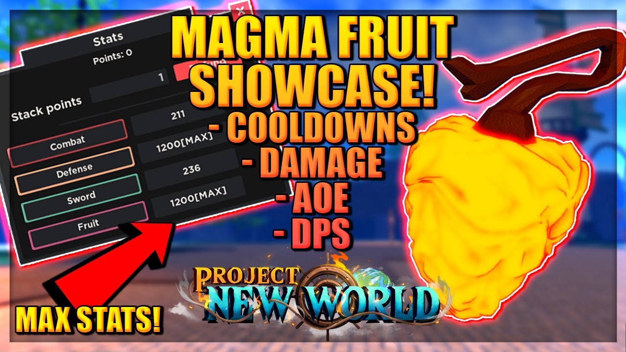 Electric Fruit and Golden Staff Full Showcase with Max Stats in Project New  World - BiliBili