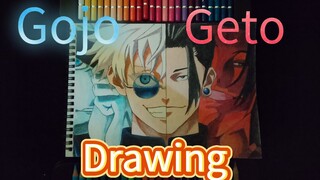 draw Gojo Dan geto