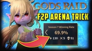 [F2P] Secret Arena Trick To increase Winrate - Gods Raid Team Battle RPG