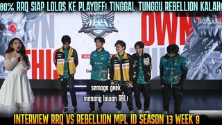 80% RRQ SIAP LOLOS PLAYOFF! INTERVIEW RRQ VS ALTER EGO MPL ID SEASON 13