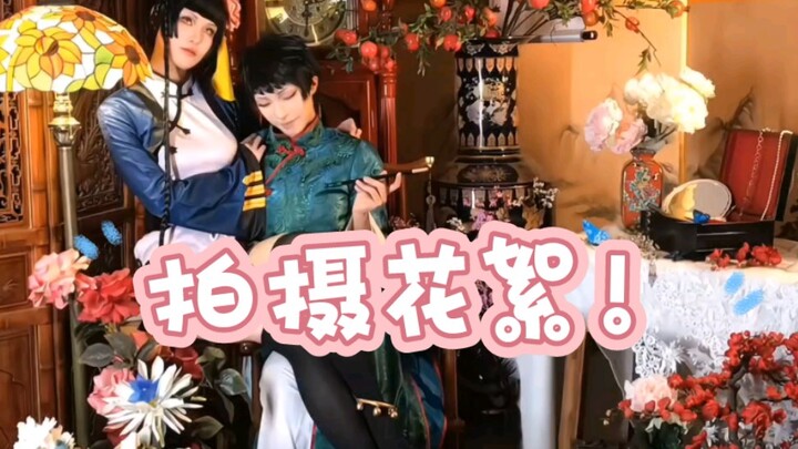 Black Butler Liu and Blue Cat cosplay shooting behind the scenes! A whole hahahaha