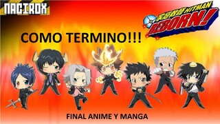 como termino katekyo hitman reborn final manga, anime / khr final anime y manga