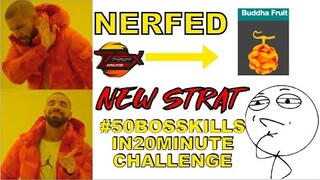 Buddha Fruit NERFED! NEW STRATEGY #50BOSSKILLSIN20MINUTES CHALLENGE in Anime Fighting Simulator