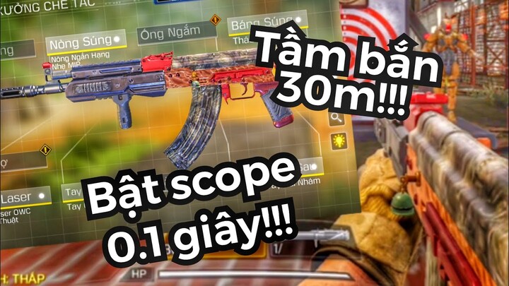 Call of duty mobile | AK Cụ Hồ bật scope 0.1s | build súng 4#