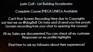 Justin Goff Course List Building Accelerator download