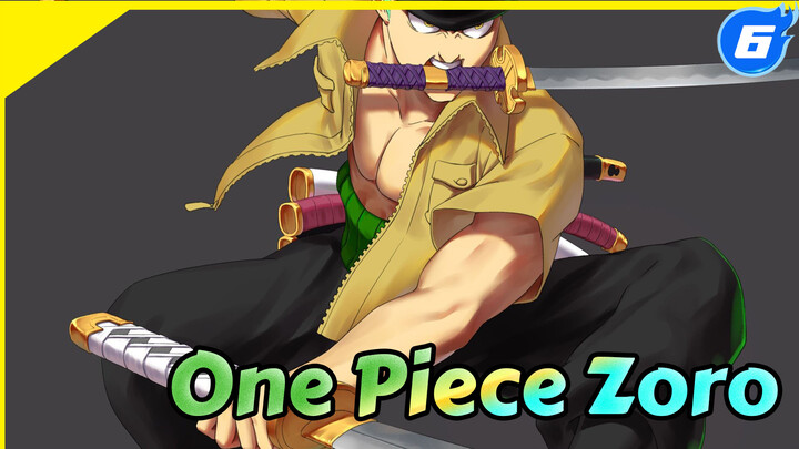 One Piece Zoro (Lukisan Menggigit Pedang) | Lukisan Tablet_6