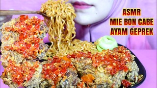 ASMR MIE BON CABE AYAM GEPREK MERCON | ULUL ASMR MUKBANG INDONESIA