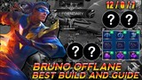 BRUNO OFFLANE TUTORIAL, COMPLETE GUIDE AND BUILDS | BRUNO BEST BUILD S22 - MASTER BODAK MLBB