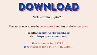 Nick Kozmin – Spio 2.0