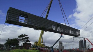 Time lapse construction of Coolaroo Train Station Melbourne - 2010