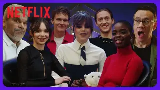 The Cast of Wednesday Describes The Show In 15 Seconds | Netflix