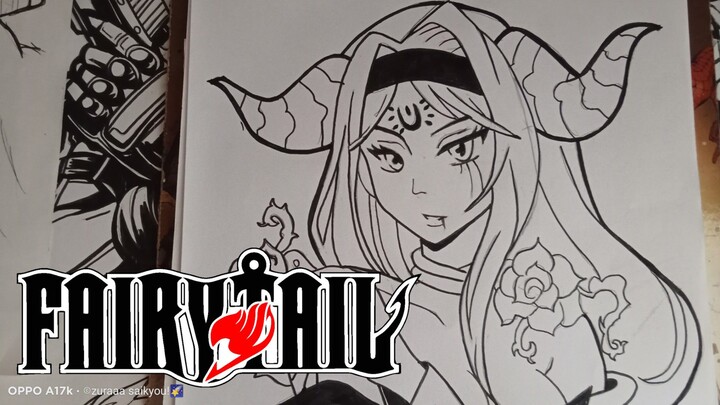 Seilah - Fairy Tail || Black and White Art (SPEED DRAWING)