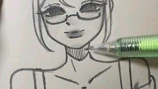 drawing anime girl