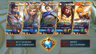 LIMANG LIGHTBORN SQUAD SUPREME ANG NAGSASAMA SAMA SA RANK GAME 🔥