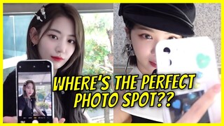 LESSERAFIM Members Look For The Perfect Spot To Take Photos in SBS Inkigayo