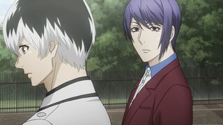 Tsukiyama instantly regains consciousness after learning that Kaneki is still alive and tries to res