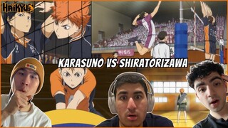KARASUNO VS SHIRATORIZAWA STARTS! | HAIKYUU!! SEASON 3 EPISODE 1 REACTION