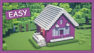 Minecraft 💜 How to Build a Modern House Tutorial (Easy) #2 How to get a nice house!!✔