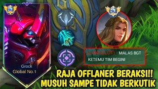 GROCK THE REAL KING OFFLANER❗❗ MUSUH TIDAK BERKUTIK ❗❗BEST BUILD GROCK 2024