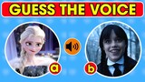 Guess the Disney Princess Character & Wednesday by VOICE | Disney & Wednesday Quiz Song