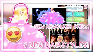 👗😍 NEW REWORKED SKIRT & PURCHASING DIAMONDS INTERFACE + 7 NEW HAIRSTYLES // Roblox Royale High