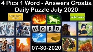 4 Pics 1 Word - Croatia - 30 July 2020 - Daily Puzzle + Daily Bonus Puzzle - Answer - Walkthrough